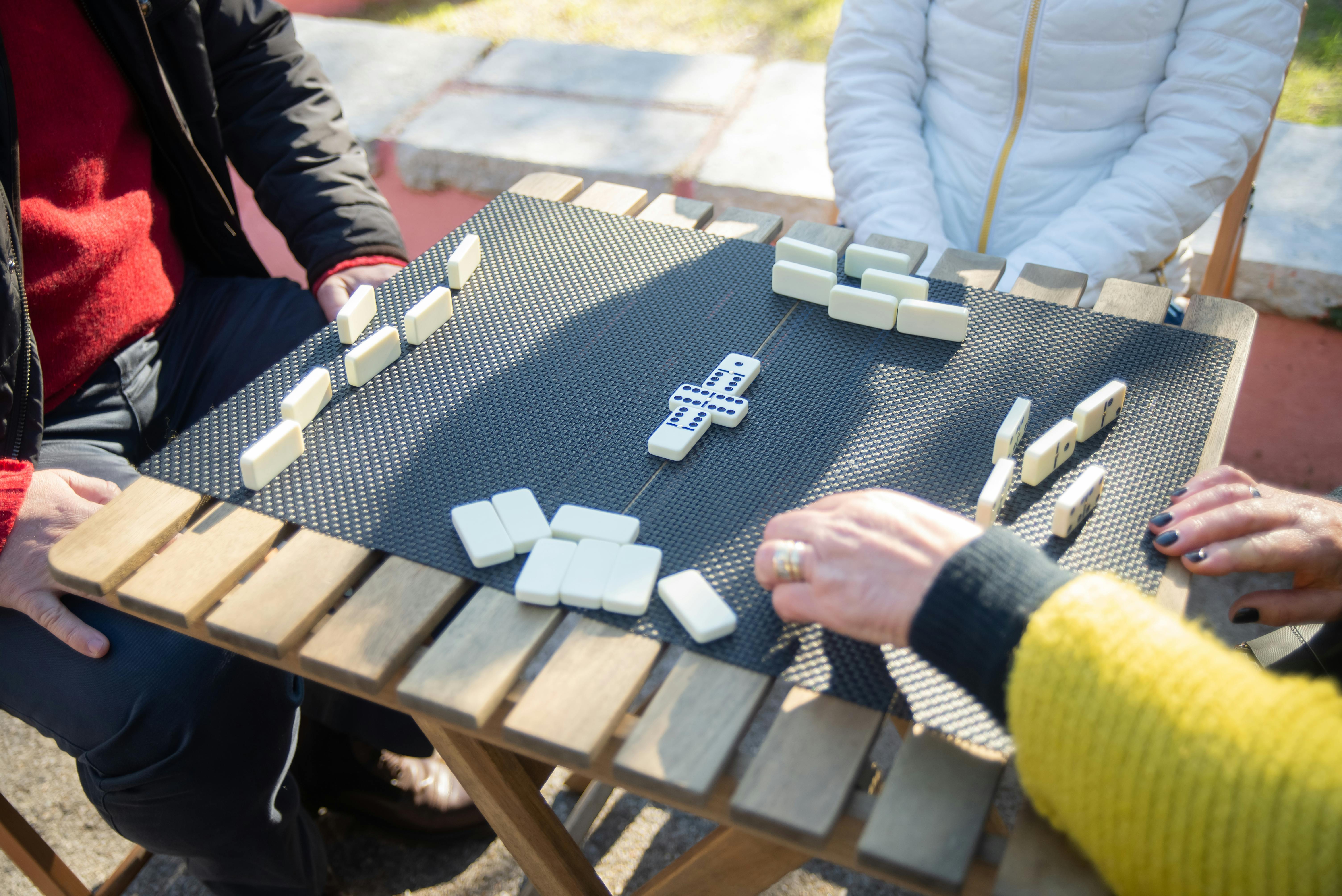 People playing dominoes