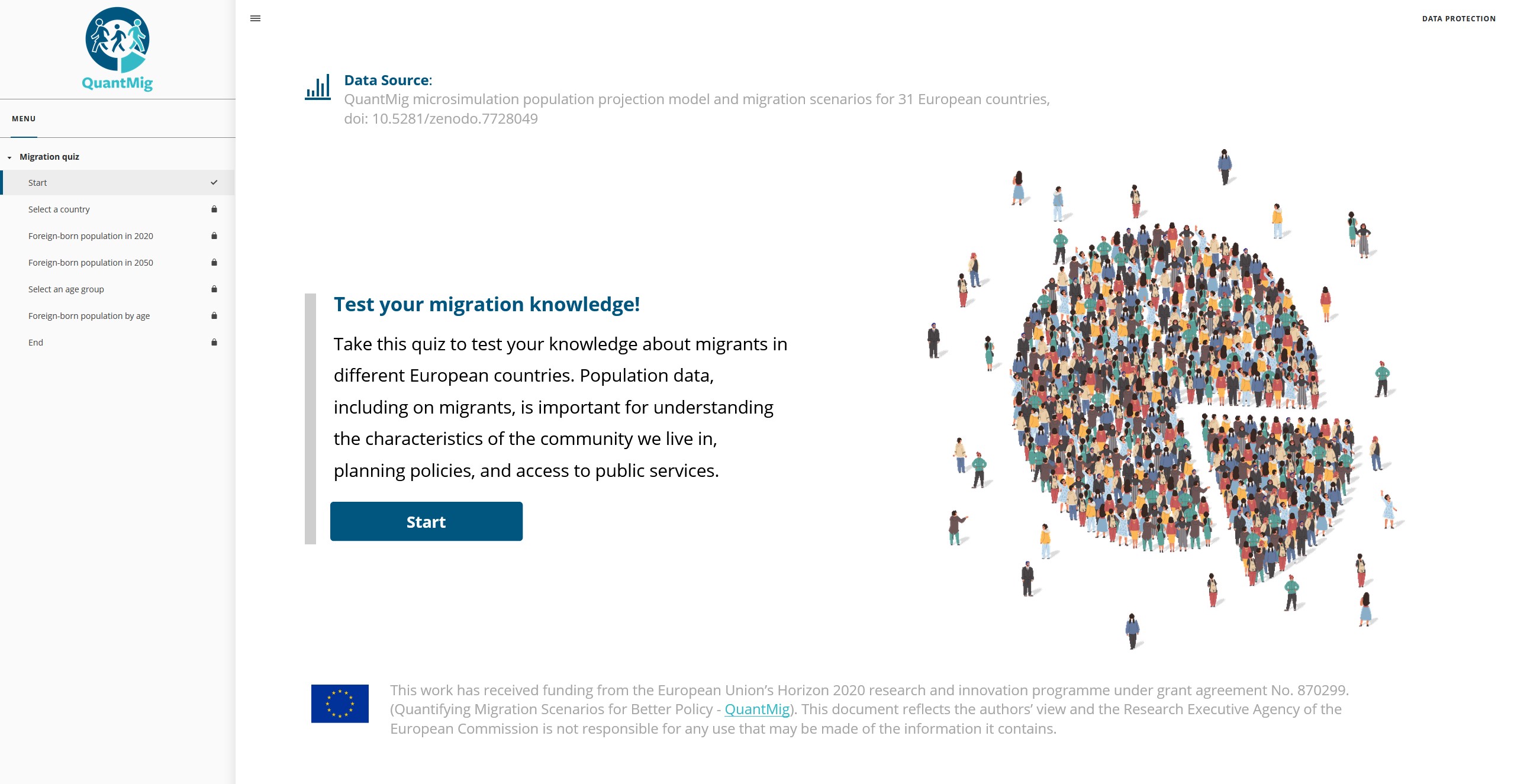 EU and QuantMig Logos