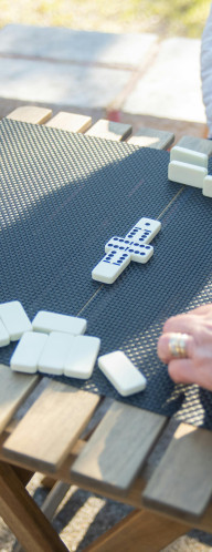 People playing dominoes