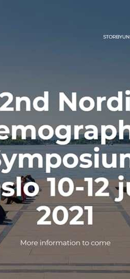Event: RESCHEDULED: 22nd Nordic Demographic Symposium 2021