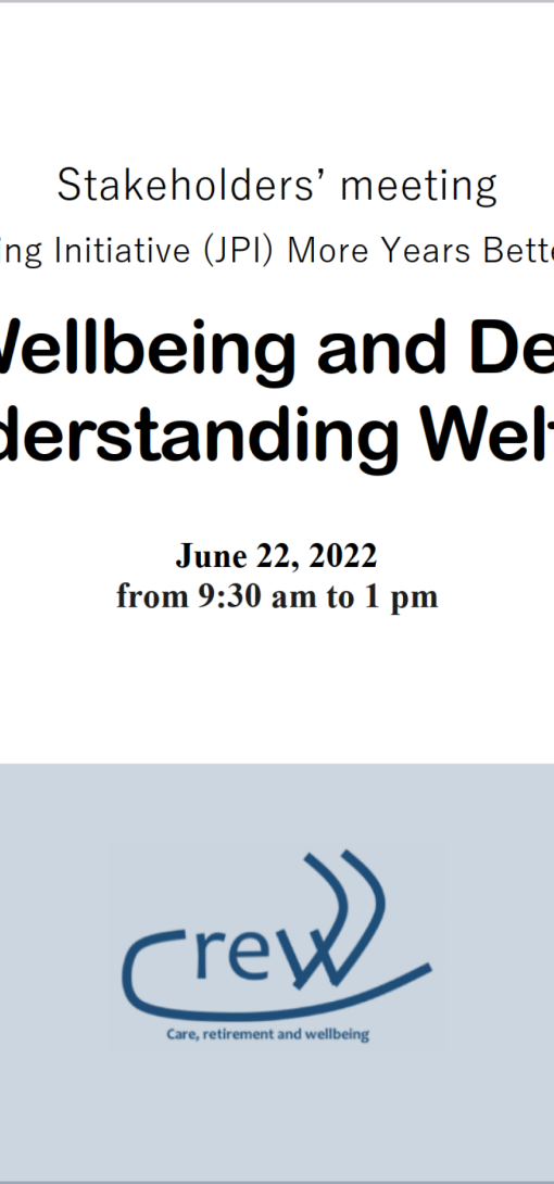 Welfare, Wellbeing and Demographic Change: Understanding Welfare Models
