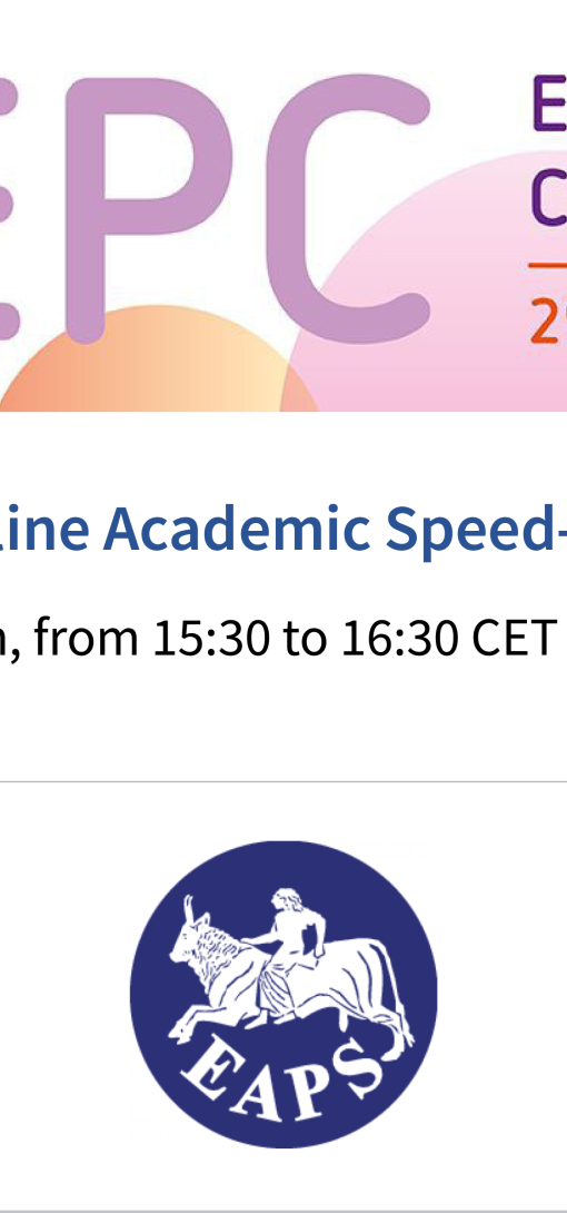 EPC 2022 Online Academic Speed-dating Event.