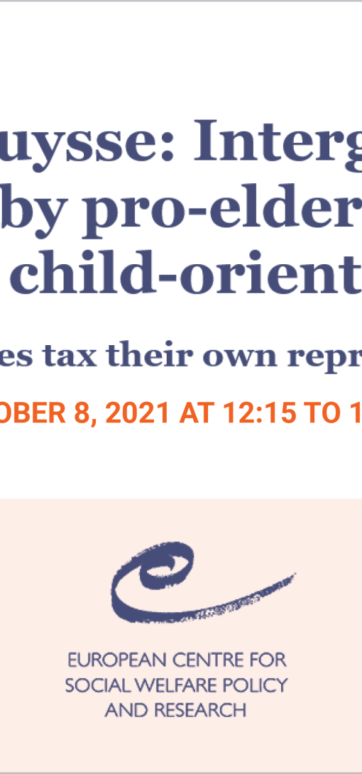 Pieter Vanhuysse: Intergenerational transfers by pro-elderly welfare states in a child-oriented Europe