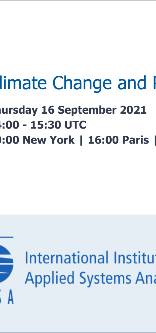 IIASA Climate Change and population dynamics