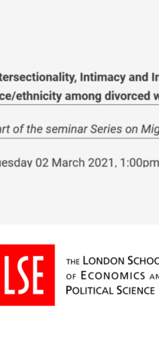 Event: Intersectionality, Intimacy and Inequality: repartnering, class and race/ethnicity among divorced women in the 'second phase' of life