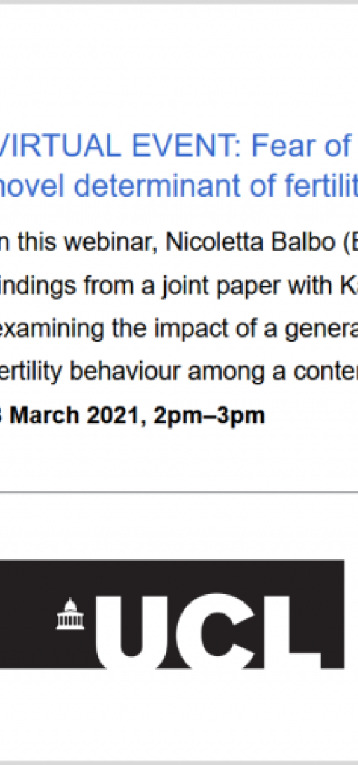 Event: Fear of the future: exploring a novel determinant of fertility transitions