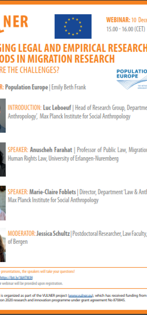 Event: Webinar - Bridging Legal and Empirical Research Methods in Migration Research: What Are the Challenges?