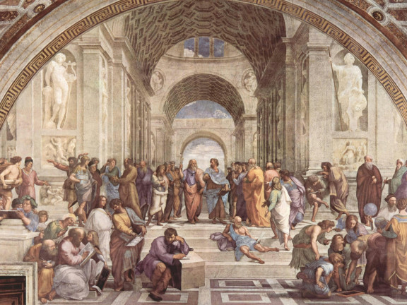 The school of athens by Raffael