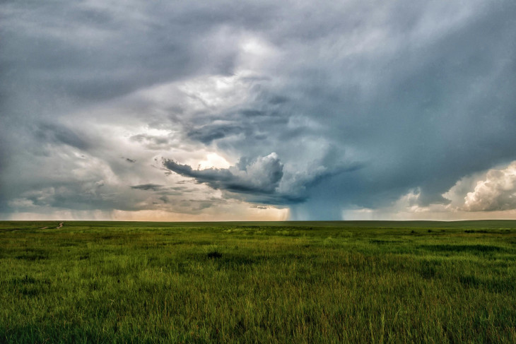 coulds over landscape