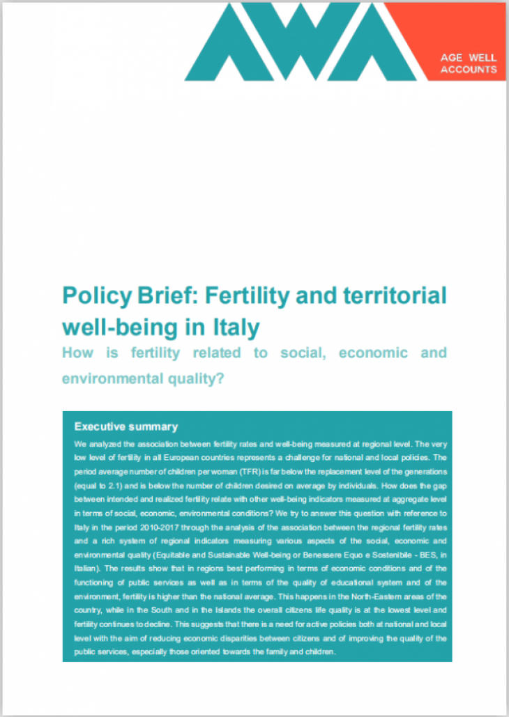 Books and Reports: Fertility and Territorial Well-Being in Italy 