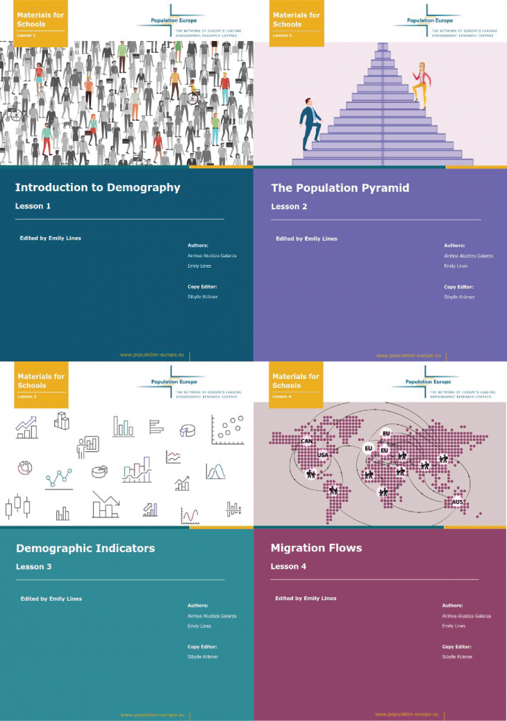 Cover pages of the four lesson plans for "A Life Journey" in English