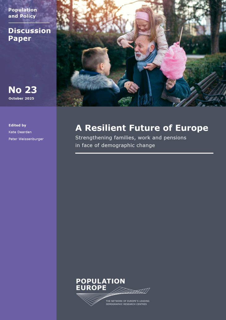Cover of the Discussion Paper, showing two children playing with an older adult
