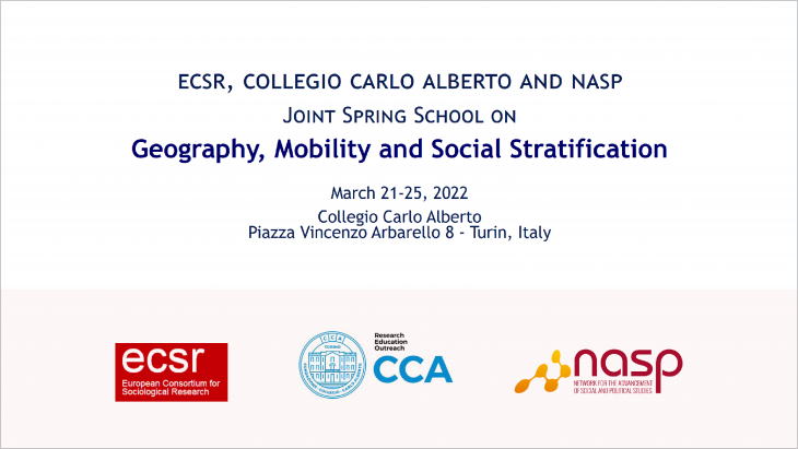 European Consortium for Sociological Research (ECSR) Spring School: Geography, Mobility, and Social Stratification