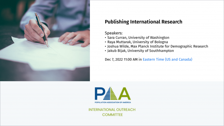 Publishing International Research Webinar Registration 