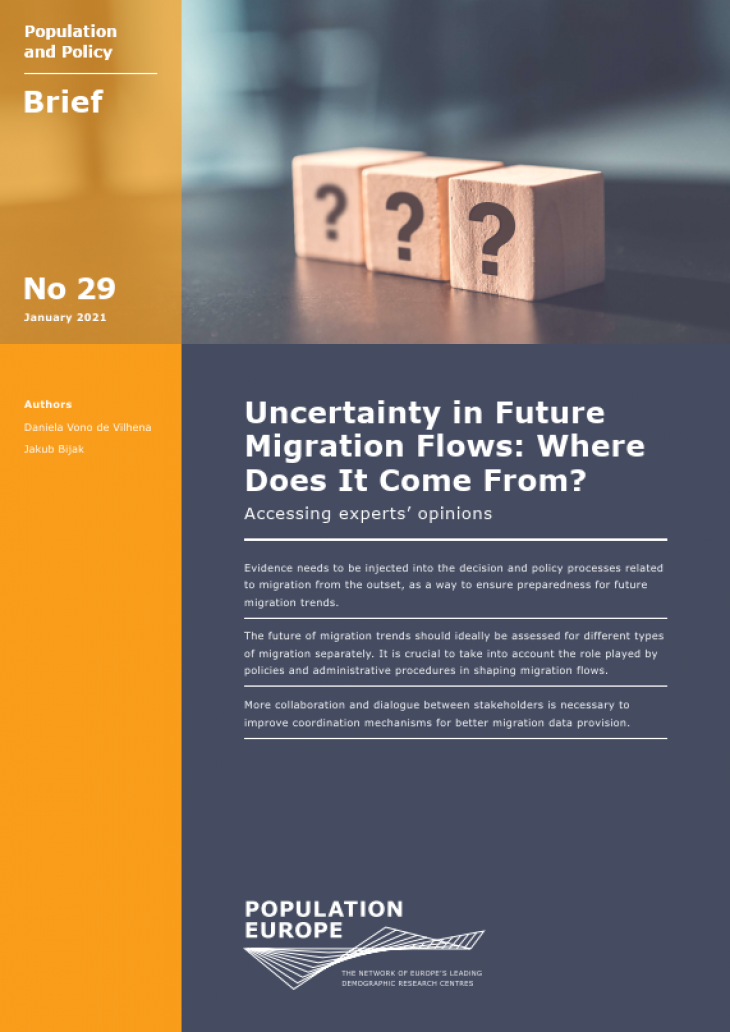 Cover of Report "Uncertainty in Future  Migration Flows: Where  Does It Come From?"