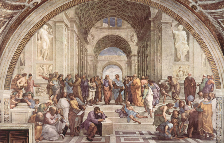 The school of athens by Raffael