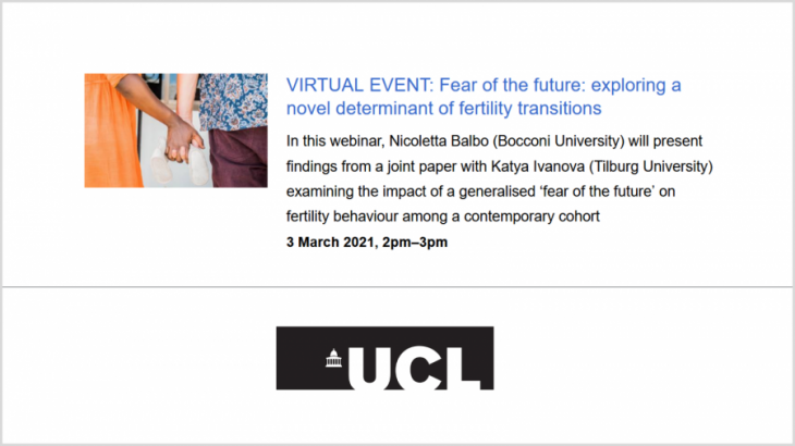 Event: Fear of the future: exploring a novel determinant of fertility transitions