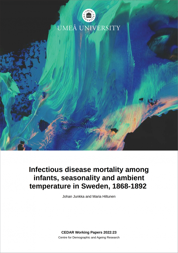 Infectious disease mortality among infants, seasonality and ambient temperature in Sweden, 1868-1892