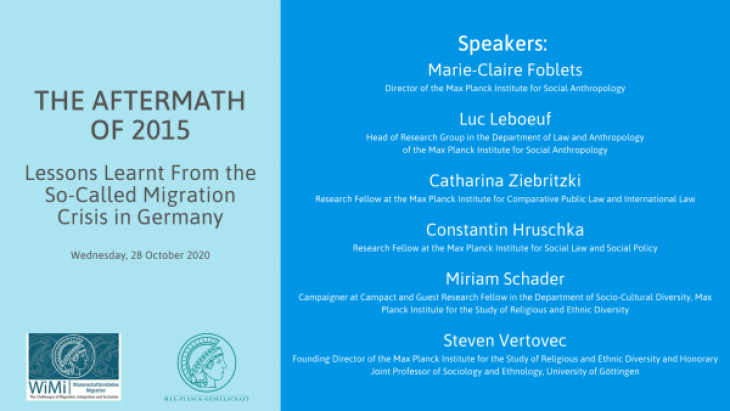 Webinar 'The Aftermath of 2015 – Lessons Learnt From the So-Called Migration Crisis in Germany'